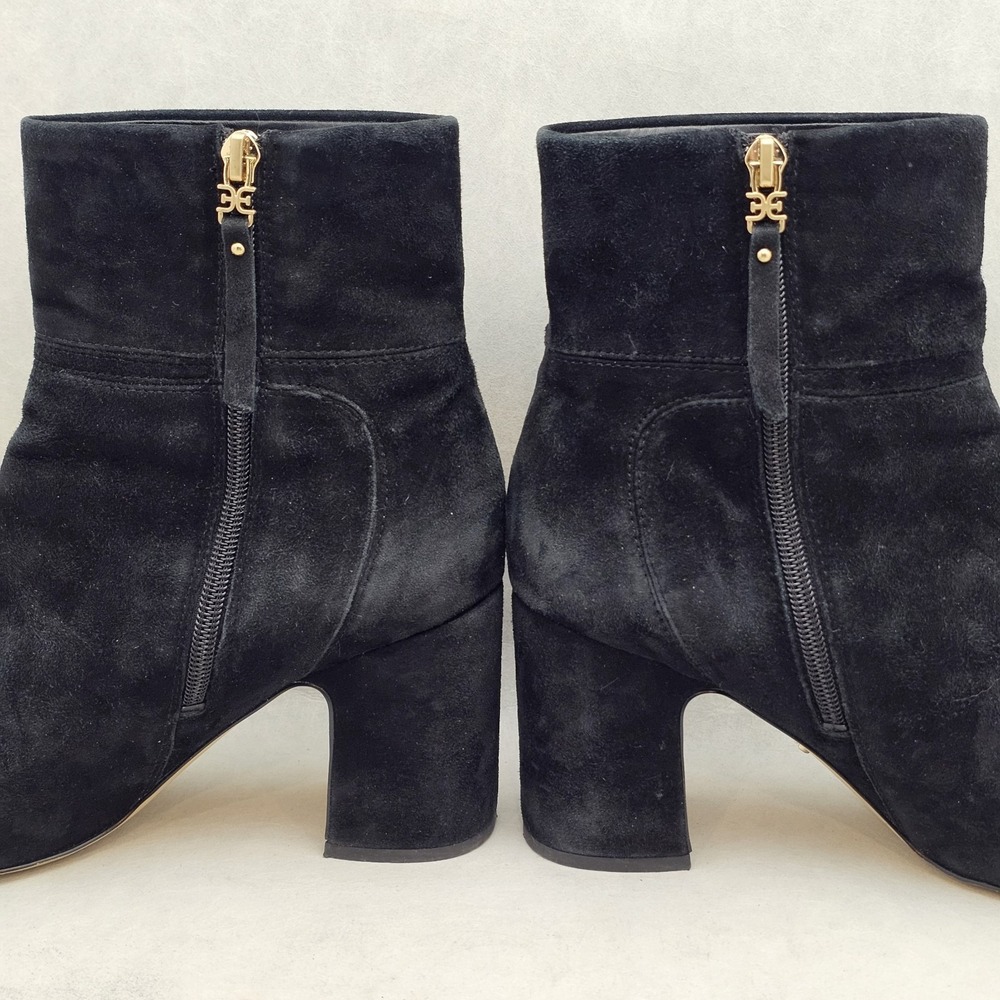 EUC Sam Edelman Florah Booties Women's Chic Black Suede High Ankle Size 9 - Picture 6 of 13